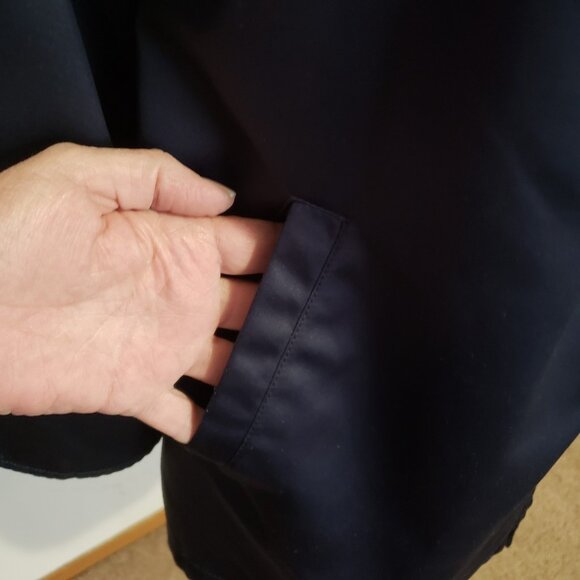 Dennis Basso Womens Hooded Jacket Black Full Zip Size Small Santiny - Picture 6 of 11